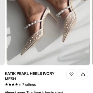 Women's Pearl Heels in Ivory